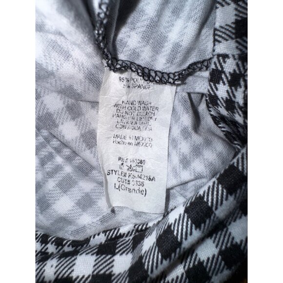 Fashion Nova Black & White Gingham Two-Piece Set Crop Top Pants Large Sexy Cute - Picture 10 of 11